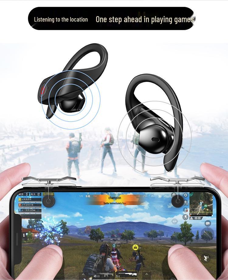 Sport Wireless Bluetooth Earphones with Long Standby and Ear-hook Design, Compatible with Huawei and Apple.