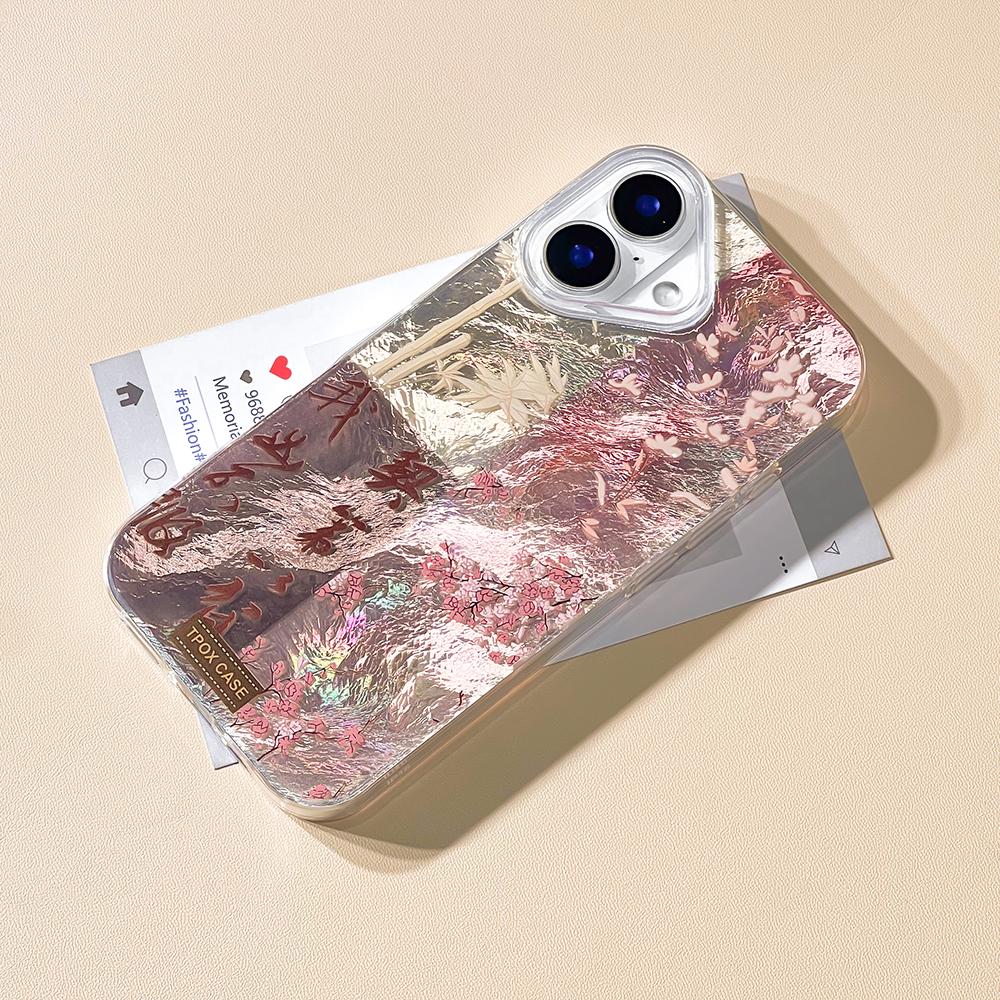 Handyhülle für iPhone 11 13 16 Pro Max iPhone 14 15 Pro Max 12 13 Pro Max 16 Plus 13 Pro 14 Pro Gletschermuster Hochwertige Farbe