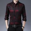 Mens Long Sleeve Plaid Turn Down Collar Casual Fashion Shirt