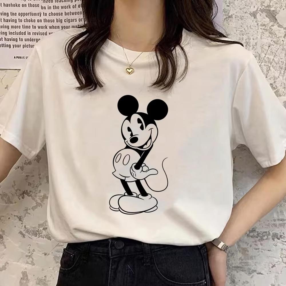 Retro Cartoon Womens Tshirt Mickey Mouse Harajuku Cotton Tshirt Fashion Womens Shirt Summer Top Short Sleeve Shirt