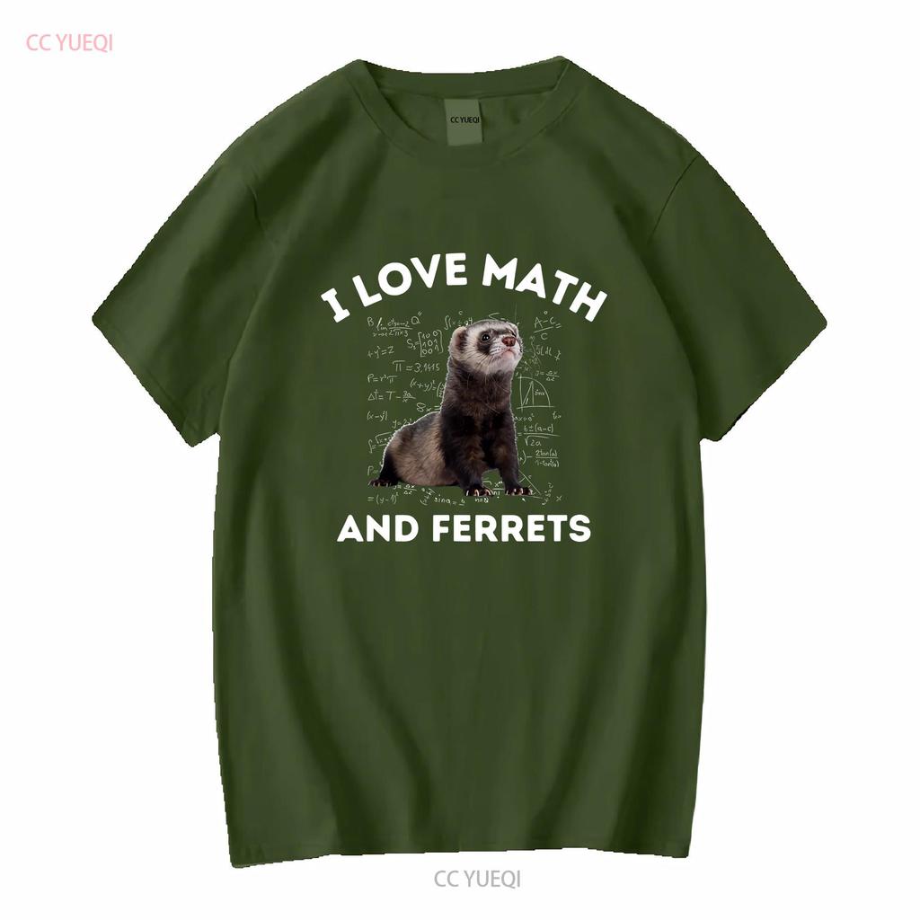 I Love Math And Ferrets Weasel Lover Algebra Stem Teacher T Shirt Size S 5XL vintage Washed graphic Unisex Stretched homme