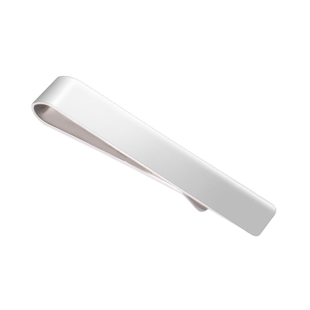 Stainless Steel Mirror Polished Twill Tie Clip Set for Men