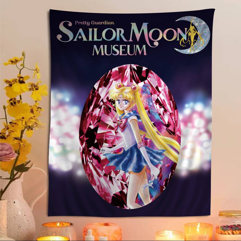 Anime SSailor MMoon Crystal Hippie Wall Hanging Tapestries For Living Room Home Dorm Decor Art Home Decor