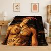 Rapper Eminem Tupac 10pac Hip Hop Rap God Flannel Blanket Soft Warm Throw Blanket for Bedroom Living Room Bed Travel Picnic