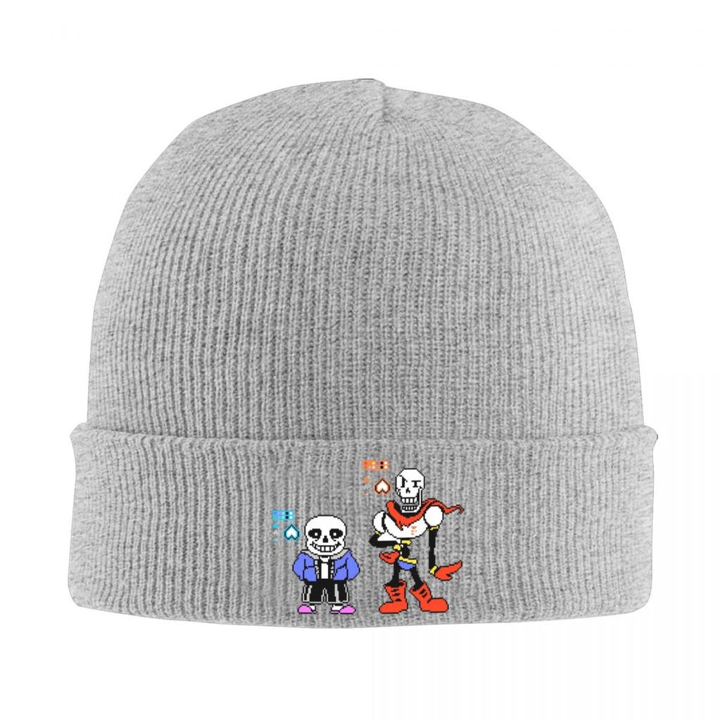 Undertale Sans Und Papyrus Warme Strickmütze Winter Strickmütze Beanie Mütze Skullies Beanies Hip Hop Mützen für Unisex