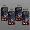 Dark Night Floral Pattern 2D Phone Case for iPhone 17 16 15 14 13 12 11 X XR XS Max Pro 8 Plus - Black Glass Protective Cover