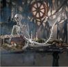 Life Size Skeleton Mermaid Skeleton Halloween Outdoor Decorations,Realistic Full Body Posable Joints Mermaid Bones Scary Halloween Skeleton Life Size