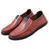 Herbst atmungsaktive Herrenschuhe lässige mittlere Lederschuhe bequeme Papa Doudou Lederschuhe lässige Herren weiche Sohle