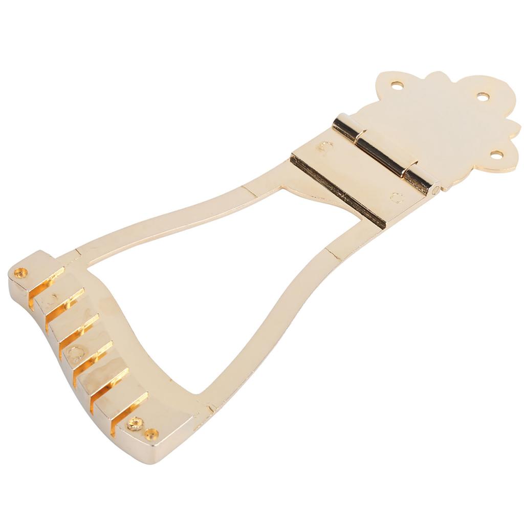 Goldener Steg-Saitenhalter für Hollow Jazz Archtop Gitarre Musikinstrument Zubehör