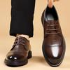 Zapatos Formales de Banquete para Hombre Estilo Británico Retro Zapatos Brogue Clásicos Marrones para Hombre Versátiles Zapatos de Negocios de Cuero de Alta Gama