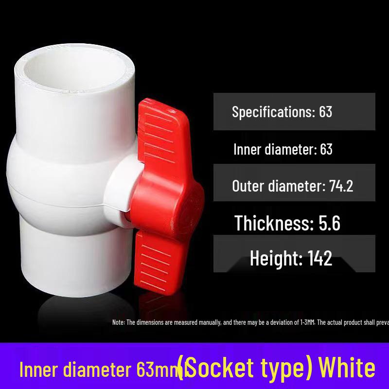 PVC Ball Valve Switch for Water Pipes (Sizes: 20-110mm)