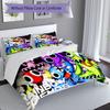 3pcs Custom Name Rainbow Friends Bedding Set,Includes 1 Duvet Cover and 2 Pillowcases,All-season Bedroom Decor