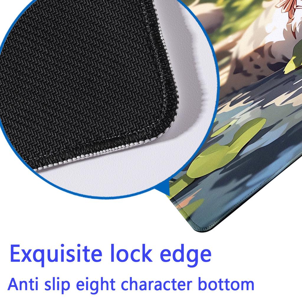 Cute Cat Large Gaming Keyboard Mouse Pad XL Green Plant Computer Gamer Tablet Mause Pad Long Mousepad XXL 900x400 Play Mice Mats