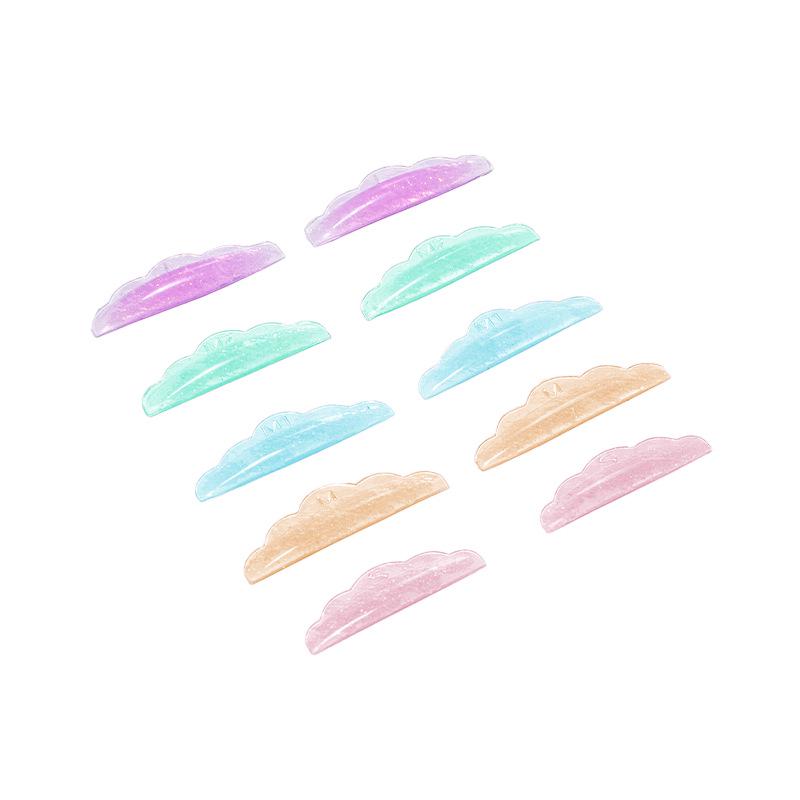 Self-Adhesive Keratin Eyelash Perming Pads with Glitter Jelly Sunflower Edge