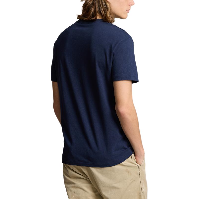 Polo Ralph Lauren Logo Letter Print Round Neck Short Sleeve T-Shirt Men T-Shirt Nautical-Blue MNPOTSH1N822155-410