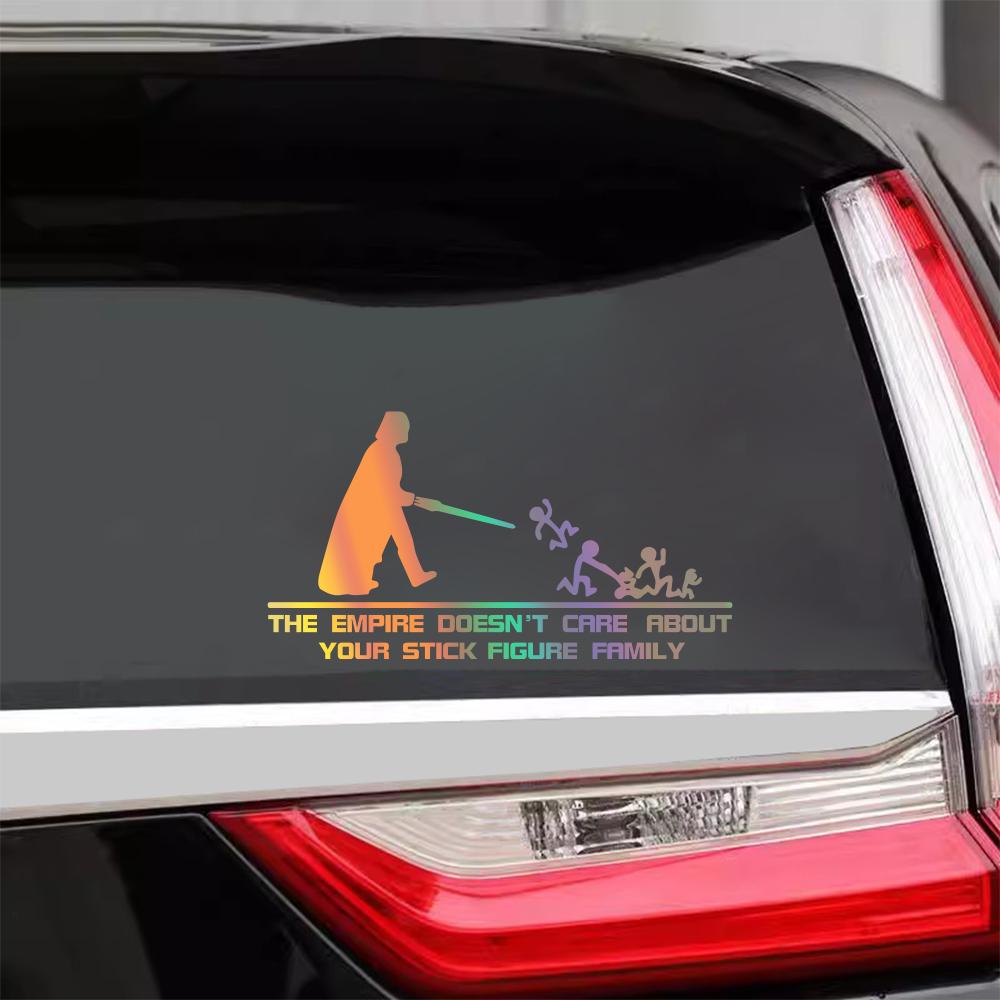 Car Sticker The Empire Doesn't Care About Your Family Words Pattern Waterproof Vinyl Decal Auto Moto Exterior Decor Accessories