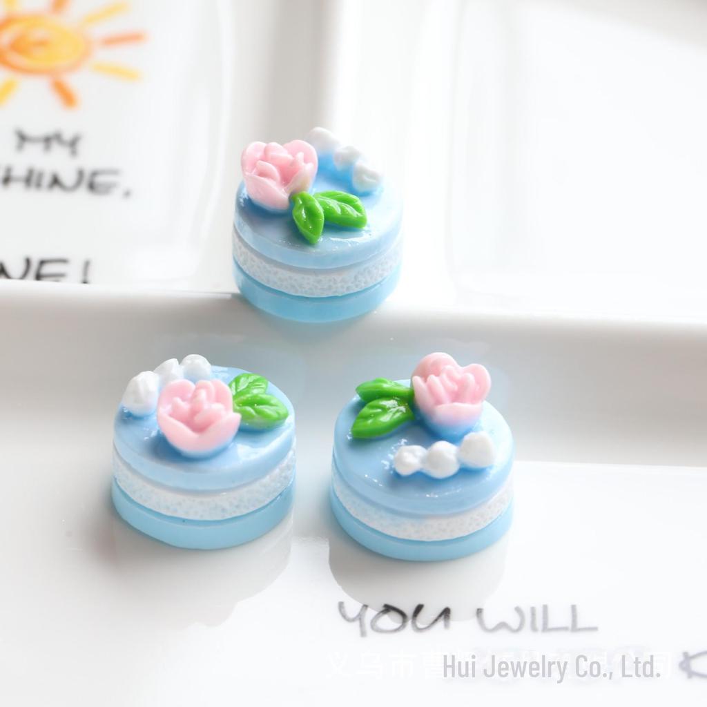 Kit pandantiv breloc DIY cu tort de afine, rășină, lipici cremos și accesorii pentru bijuterii