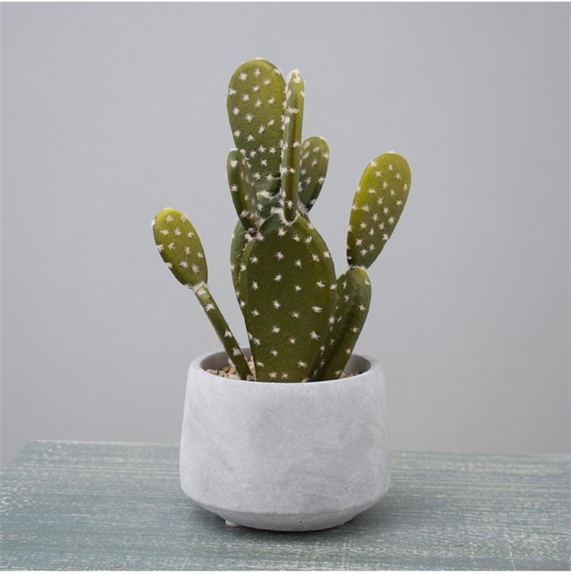 Simulated Cactus Fleshy Potted Office Decoration Fake Cactus Cement Retro Small Bonsai