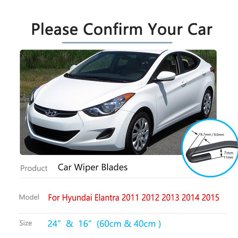 Pentru Hyundai Elantra MD UD 2011 ~ 2015 Kit set lame ștergători față spate perii parbriz curățare cârlig UJ