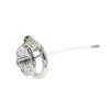 New Stainless Steel Chastity Lock Flat Plate S Hollow with Fine 5mm Catheter Chastity Device Penis Cage Sex Tool