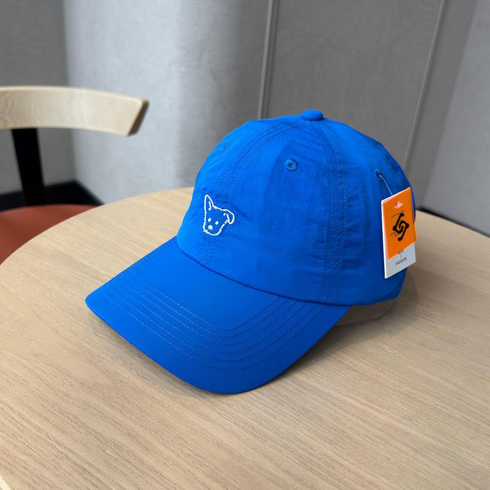 Embroidery puppy blue quick-drying baseball cap men and women spring and summer running sun protection students spring outing team building cap