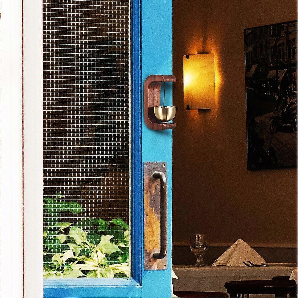Wooden Shopkeepers Bell for Door Opening Magnetic Door Chime 2Pcs