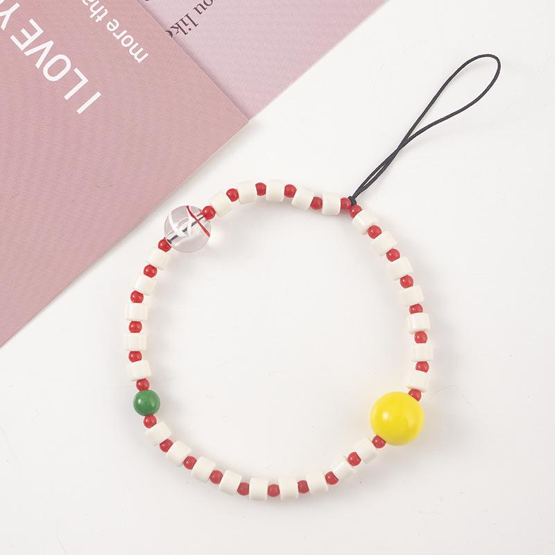Top-Selling Colorful Beaded Phone Lanyard - Creative Anti-Lost Wrist Strap Charm for Girls