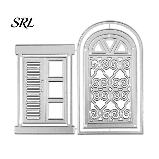 European Architectural Cutter Mold, Door And Window Shape Cutting Dies, Carbon Steel Louver Frame Template, for DIY Handmade Cards Paper Art Separate серебряный