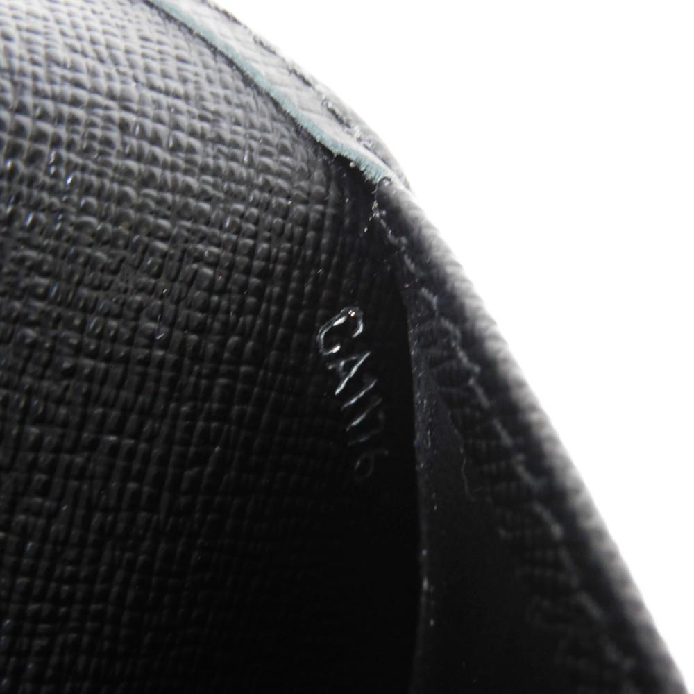 Used 12564 Agenda PM R20426 8001 LV Logo Charcoal Gray Diary with 6-hole Vuitton Card Case Taiga Ardoise Men's from