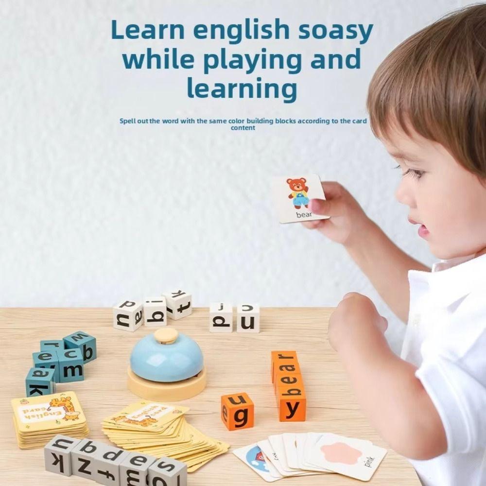 Baby Learning Cards Alphabet Spelling Game Word Spelling Game English Words Card  Children'S Gifts