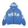 2024 Women's Street Style Bubble Letter Zip Hoodie – European & American Y2K Sweatshirt