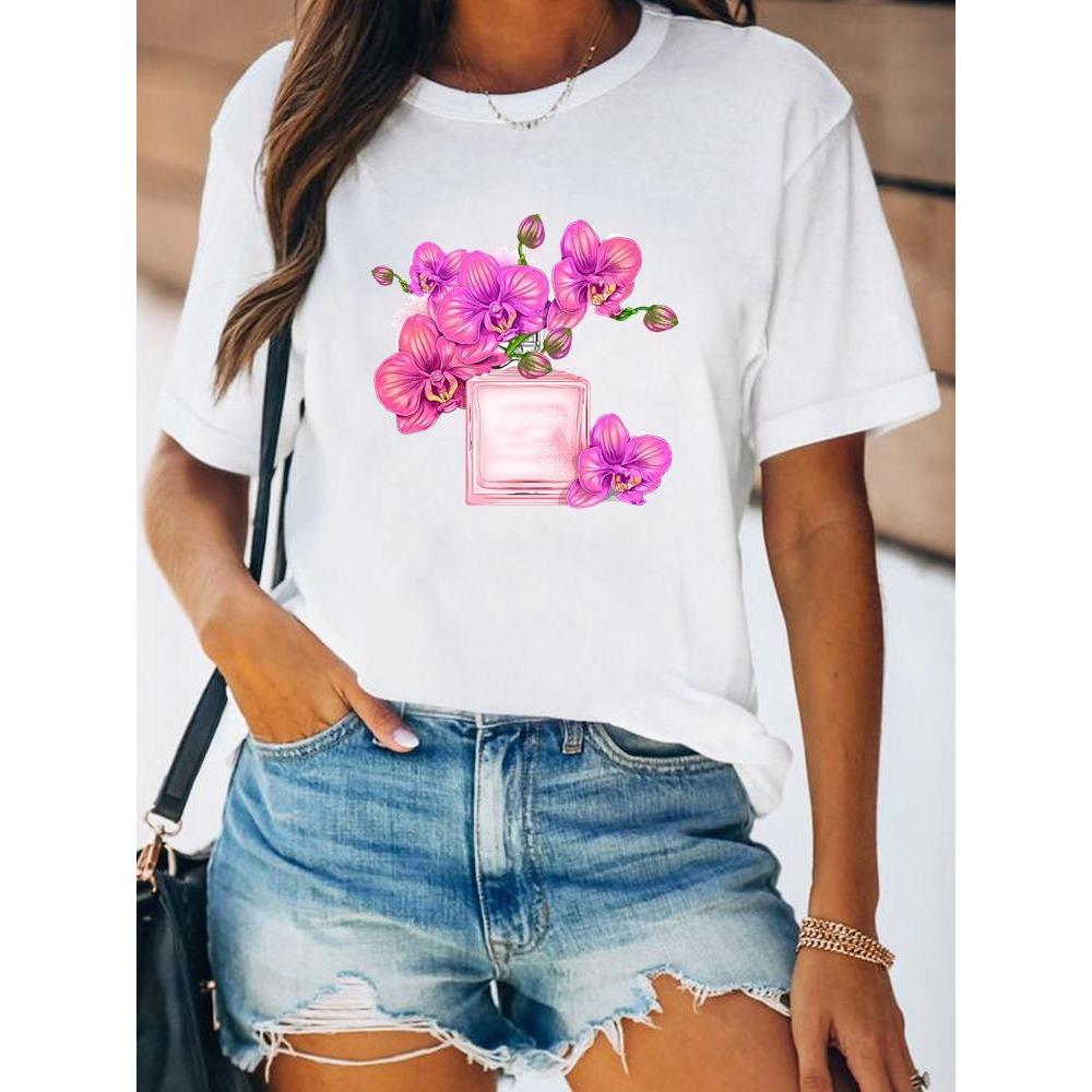 

Женская футболка с принтом, одежда с коротким рукавом с принтом, футболка с принтом 90-х 4XL