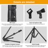 Microphone Stand Tripod with Carrying Bag and 2 Mic Clips Floor Mic Stand Height Adjustable Mic Holder for Singing Performance