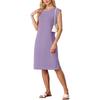 Spring/summer Women's Fashion Round Neck Sleeveless Split Pocket Dress