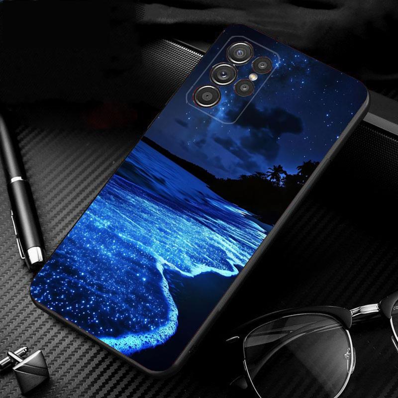 

Phone Case For Samsung Galaxy S25 S24 S23 S22 S21 Ultra S24 S23 S22 S21 S25 Plus S24 S25 FE Moonlight Beach Scenery S24 FE