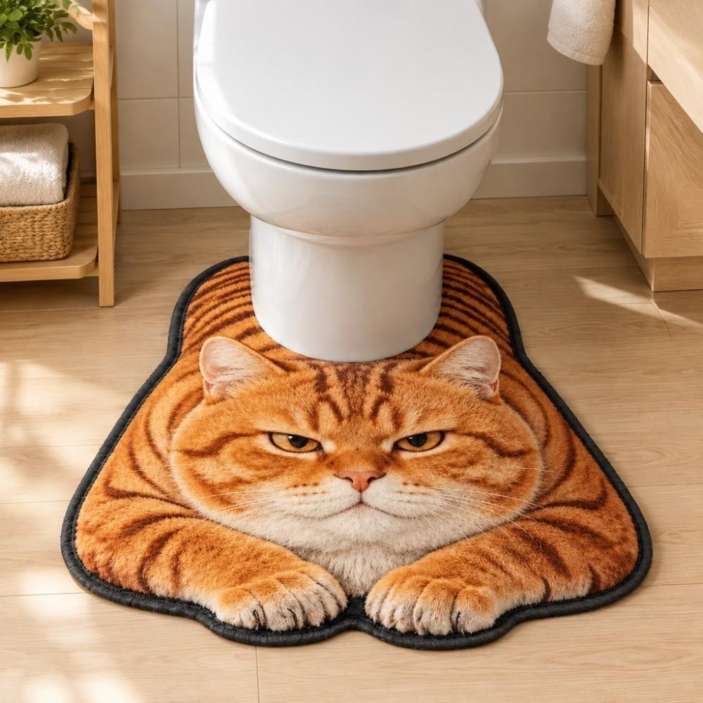 Non-slip Bathroom U-shaped Mat Quick-dry Bath Mat Novelty Toilet Floor Rug Bathroom