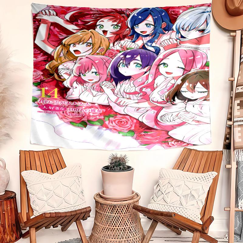 The Girlfriends Who Really Love You Tapestry Wall Hanging Room Background Cloth Home Decor Beach Mat Yoga Mat Sofa Bed Sheet
