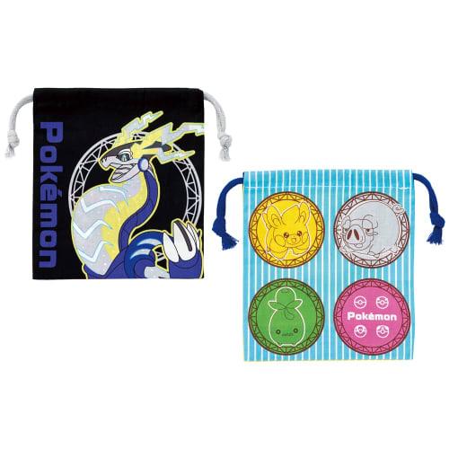 Skater Gusseted Lunch Box Drawstring Bag Set of 2 Pokemon 23N KB64WN-A