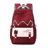 Color Block Student School Bag Women Large Capacity Backpack Ridge Protection Bag