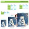 Winter Polar Bears Hugging Pattern Fleece Blanket Snowy Forest Style Soft Warm Throw Interior Decoration Bedding Cover For Home
