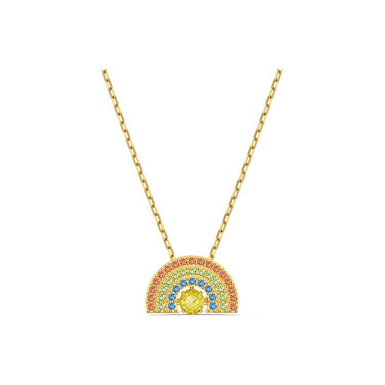

Swarovski Sparkling Dance Heartbeat Crystal Necklace Women necklace Gold 5521756 Box (Random Color)