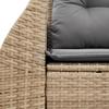 Vidaxl Gartensofa mit Kissen, 2-Sitzer, Beige, Polyrattan