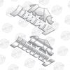 Auto Metal For Rhino Rhinoceros Logo Suzuki Jimny Car Body Rear Trunk Badge Decals Personality Three-Dimensional Sticker