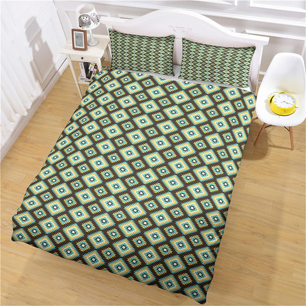 

3D Art Geometric Lattice Bedding Sets 3D Printed Duvet Cover Set Quilt Duvet Cover Pillowcase Bed Set Full Queen King Size W90xL190cm