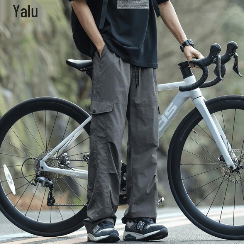 Yalu Men s Ice Silk Quick-Dry Casual Workwear Pants 4XL серый