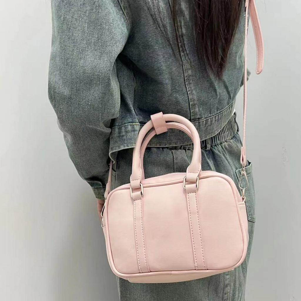 Niche Design Single Shoulder Crossbody Boston Bag Women'S Retro High-End Portable Small Square Bag