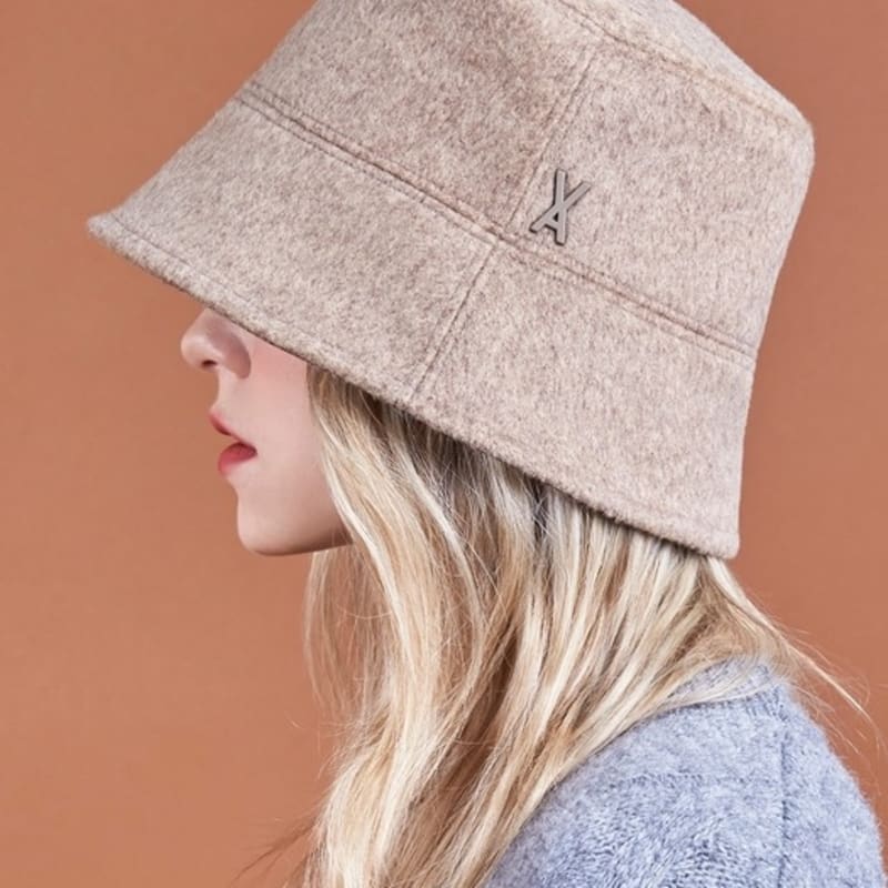 

VARZAR Шляпа-ведро из шерсти оверсайз с шипами, коричневая FREE