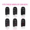 2x Silicone Car Key Fob Cover Case Holder Keychain For Jeep Grand Cherokee Renegade Compass Dodge Charger Challenger Durango