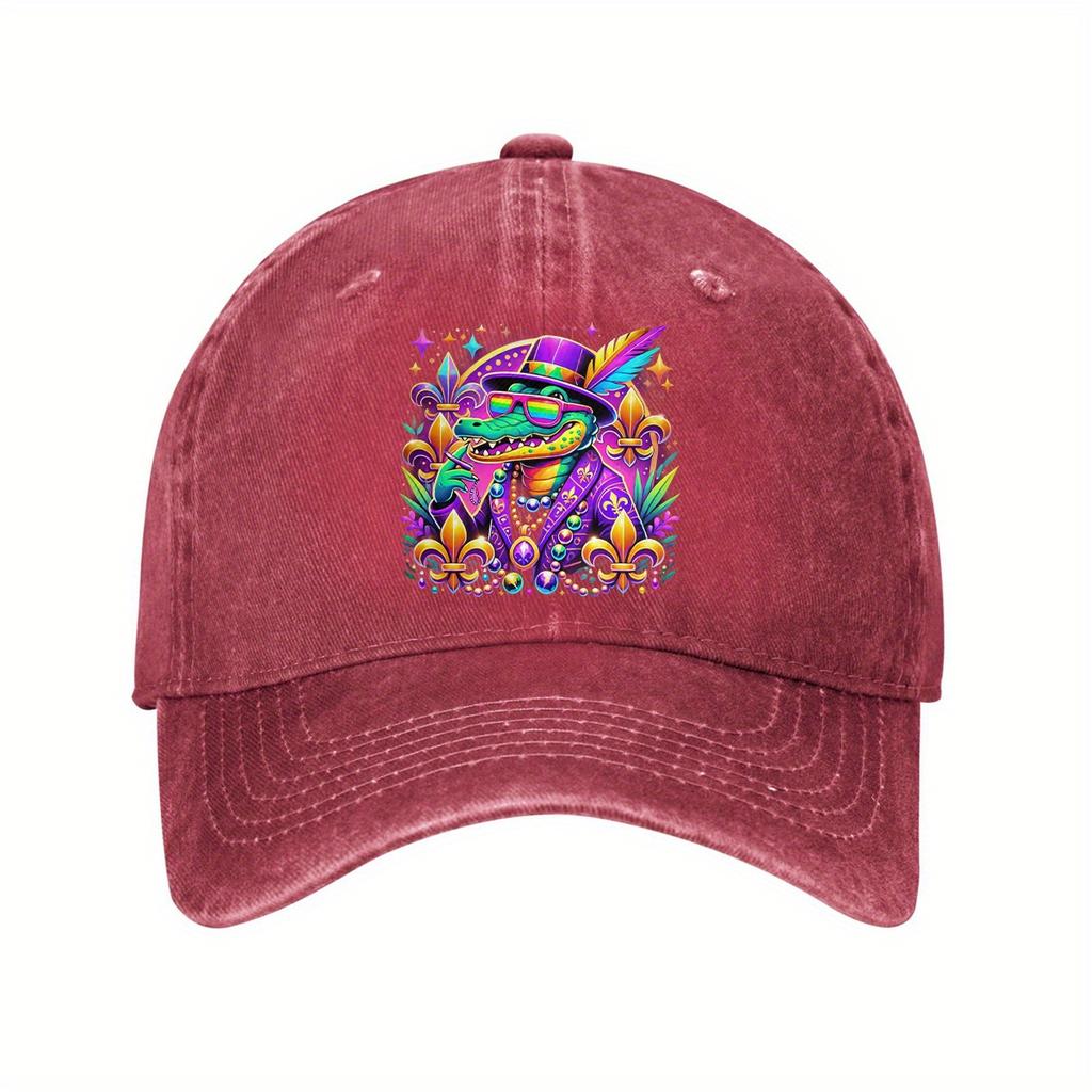Mardi Gras Baseball Cap Adjustable Cotton Dad Hat for Men Women Casual Outdoor Activities