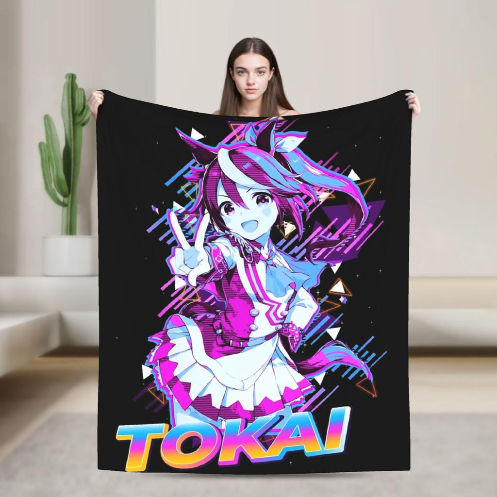 Uma Musume Cinderella Gray - Oguri Cap Blanket Cover Flannel Throw Blanket Bedroom Sofa Printed Soft Warm Bedsprea